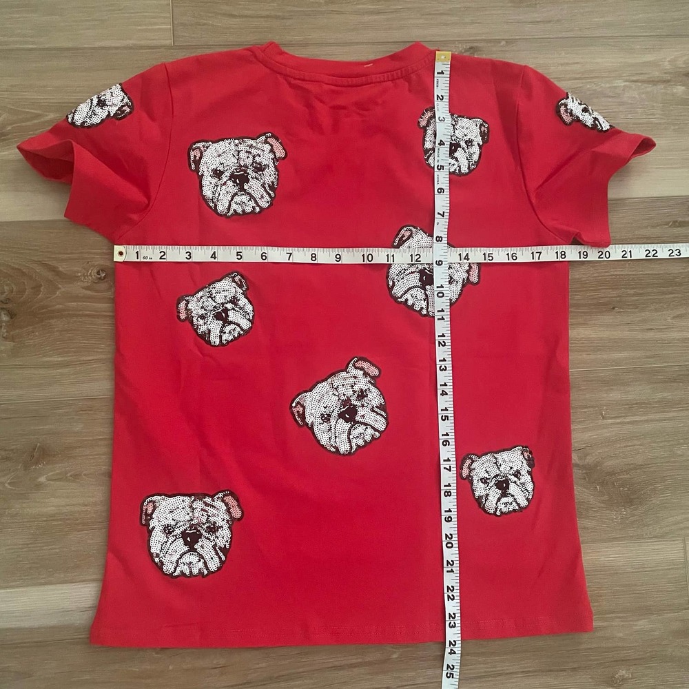 Sparkle & Fade Red Bulldog Print Blouse - Picture 4 of 8